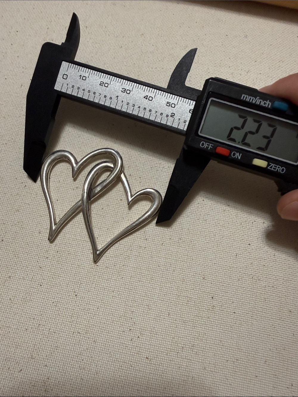 Sterling Silver 925 Double Heart pendant - Picture 6 of 10